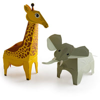 Pop-Up Tiere | DIY Giraffe und Elefant Kressetöpfchen