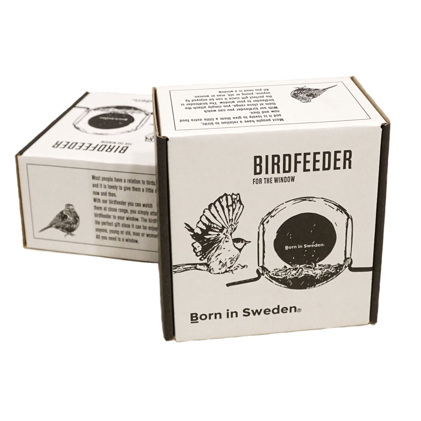 Birdfeeder Verpackung schwarz weiß