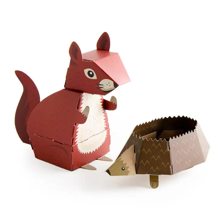 Pop-Up Tiere | DIY Igel und Eichhörnchen Kressetöpfchen